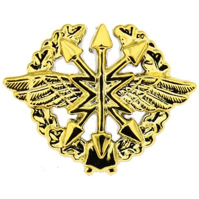 Эмблема ( знак ) петличная ( петлица ) Войска связи золото пластиковая (2102157) - HAKKI.RU