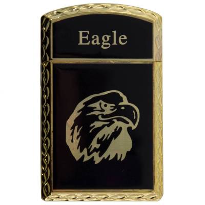 Зажигалка  газовая Eagle ( орел ) золотисто-черная (4403356) - HAKKI.RU