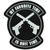 Нашивка ( шеврон патч patch ) тактическая MY FAVORITE TIME 3D PVC ( пластизоль ) на липучке 7х8 черная (2504720) - ВОЕНТОРГ ТЫЛОВИК