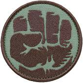Нашивка ( шеврон патч patch ) тактическая Кулак вышитая на липучке D-7,5 оливковая (2509061) - ВОЕНТОРГ ТЫЛОВИК
