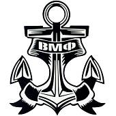 Наклейка на авто виниловая с символикой ВМФ якорь 12х13 белая (12012014) - ВОЕНТОРГ ТЫЛОВИК
