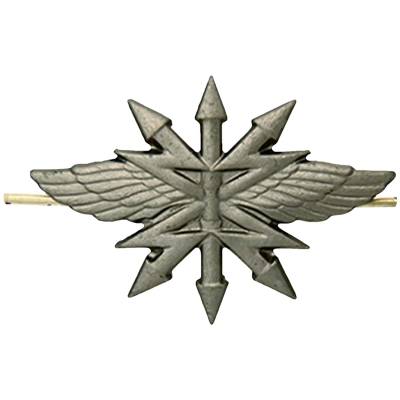 Эмблема ( знак ) петличная ( петлица ) Войска связи защитная (2102018)  - HAKKI.RU