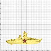 Знак нагрудный Командир корабля золотистый закрутка (2301170) - ВОЕНТОРГ ТЫЛОВИК