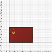 Нашивка ( шеврон патч patch ) тактическая  флаг СССР 3D PVC ( пластизоль ) на липучке 9х6 (2504040) - ВОЕНТОРГ ТЫЛОВИК