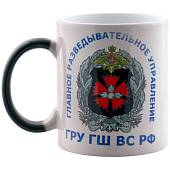 Кружка с символикой ГРУ ГШ ВС РФ хамелеон черная (4601036) - ВОЕНТОРГ ТЫЛОВИК