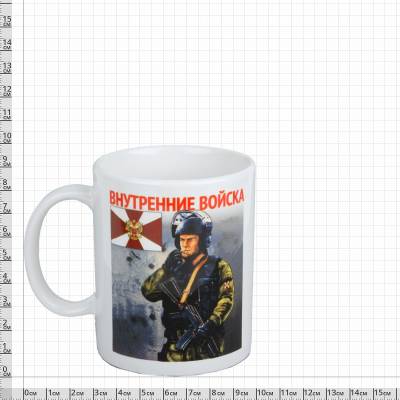 Кружка с символикой Внутренние Войска России белая (4601097) - HAKKI.RU