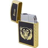 Зажигалка газовая Bear ( медведь ) золотисто-черная (4403231) - ВОЕНТОРГ ТЫЛОВИК