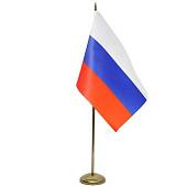 Подставка ( флагшток ) настольная для 1 флага 15х22 330 мм латунь (4707013)  - ВОЕНТОРГ ТЫЛОВИК