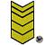 Знак - годичка ( нашивка шеврон ) нарукавный за выслугу лет ( по годам службы ) 17 лет вышитый на липучке (2508017) - HAKKI