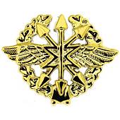 Эмблема ( знак ) петличная ( петлица ) Войска связи золото пластиковая (2102157) - ВОЕНТОРГ ТЫЛОВИК
