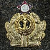 Кокарда офицерская ВМФ СССР в обрамлении со звездой золотистая (2105962) - ВОЕНТОРГ ТЫЛОВИК