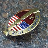 Знак нагрудный СОЮЗ-АПОЛЛОН 15 июля 1975 закрутка (2305983) - ВОЕНТОРГ ТЫЛОВИК