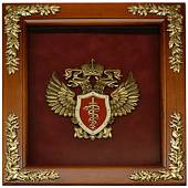 Ключница настенная Эмблема ФСКН России деревянная 290х340х90 (4311058) - ВОЕНТОРГ ТЫЛОВИК