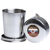 Набор подарочный с символикой МЧС России / Герб ( орел ) РФ ( фляга 9 OZ-270 мл + стопки 2х30 мл + стопка складная 1х150 мл + лейка ) (4801165) - ВОЕНТОРГ ТЫЛОВИК