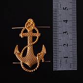 Эмблема ( знак ) петличная ( петлица ) Якорь 43 мм золотистая (2102995) - ВОЕНТОРГ ТЫЛОВИК