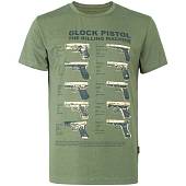 Футболка 726 GEAR мужская Glock Pistol оливковая (1214012) - ВОЕНТОРГ ТЫЛОВИК