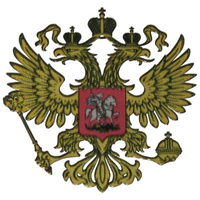 Наклейка металлизированная с символикой Герб России 5х5 (4420054) - HAKKI.RU