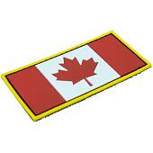 Нашивка ( шеврон патч patch ) тактическая Флаг CANADA ( КАНАДА ) 3D PVC ( пластизоль ) на липучке 8x4 желтый кант красно-белая (2504247) - ВОЕНТОРГ ТЫЛОВИК