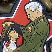 Нашивка ( шеврон патч patch ) тактическая ЕСТЬ ТАКАЯ ПРОФЕССИЯ - РОДИНУ ЗАЩИЩАТЬ 3D PVC  ( пластизоль ) на липучке 10,5х10 черная (2504339) - ВОЕНТОРГ ТЫЛОВИК