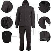 Костюм TAC Softshell мембранный ветровлагозащитный черный (1107923) - ВОЕНТОРГ ТЫЛОВИК