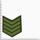Знак - годичка ( нашивка шеврон ) нарукавный за выслугу лет ( по годам службы ) 4 года полевой вышитый на липучке (2508054) - ВОЕНТОРГ ТЫЛОВИК