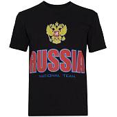 Футболка с символикой Герб РФ / RUSSIA National team черная (1208257) - ВОЕНТОРГ ТЫЛОВИК