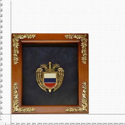 Ключница настенная Эмблема ФСО России деревянная 290х340х90 (4311059) - HAKKI.RU