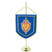 Вымпел с символикой ФСБ России вышитый малый 16х13 синий на стойке (4502055) - ВОЕНТОРГ ТЫЛОВИК