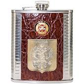Фляга подарочная с символикой ГРУ ГШ ВС РФ / Герб ( орел ) России 20 OZ - 600 мл коричневая (4608978) - ВОЕНТОРГ ТЫЛОВИК