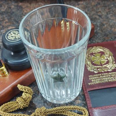 Стакан проставной граненый Майорский звезда защитная (4609008) - HAKKI.RU