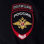 Футболка с символикой Полиция России МВД вышитая форменная черная (1208002) - ВОЕНТОРГ ТЫЛОВИК