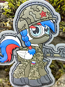 Нашивка ( шеврон патч patch ) тактическая РУССКАЯ ПОНИ С АК 3D PVC на липучке 7х8 (2504415) - ВОЕНТОРГ ТЫЛОВИК