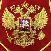 Вымпел с символикой Герб России вышитый малый 13х16 красный (4502039) - ВОЕНТОРГ ТЫЛОВИК