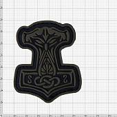 Нашивка ( шеврон патч patch ) тактическая Молот Тора 3D PVC ( пластизоль ) на липучке 5,8х7 черная (2504250) - ВОЕНТОРГ ТЫЛОВИК