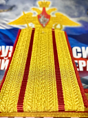 Погоны Общевойсковые парадные на китель 2 просвета трапеция галун (2208093) - ВОЕНТОРГ ТЫЛОВИК