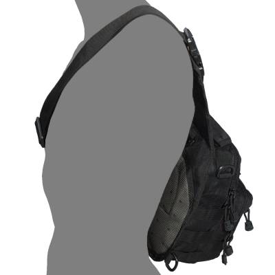 Сумка-органайзер TAC через плечо тактическая MOLLE черная (3310142) - HAKKI.RU