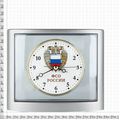 Часы настольные с символикой ФСО России пластик (4103025) - HAKKI.RU