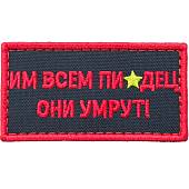 Нашивка ( шеврон патч patch ) тактическая Им всем пи...дец вышитая на липучке 8х4,5 черная (2509016) - ВОЕНТОРГ ТЫЛОВИК