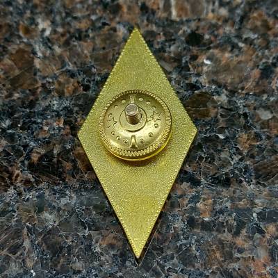 Знак нагрудный ( ромб ) об окончании РГГУ закрутка (2301566) - HAKKI.RU