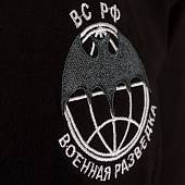 Футболка с символикой Военная разведка ВС РФ вышитая черная (1208003) - ВОЕНТОРГ ТЫЛОВИК