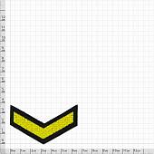 Знак - годичка ( нашивка шеврон ) нарукавный за выслугу лет ( по годам службы ) 1 год вышитый на липучке (2508001) - ВОЕНТОРГ ТЫЛОВИК
