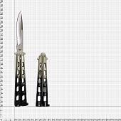 Нож бабочка ( балисонг ) BENCHMADE складной черно-серый (3915012) - ВОЕНТОРГ ТЫЛОВИК