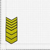 Знак - годичка ( нашивка шеврон ) нарукавный за выслугу лет ( по годам службы ) 19 лет вышитый (2508044) - ВОЕНТОРГ ТЫЛОВИК