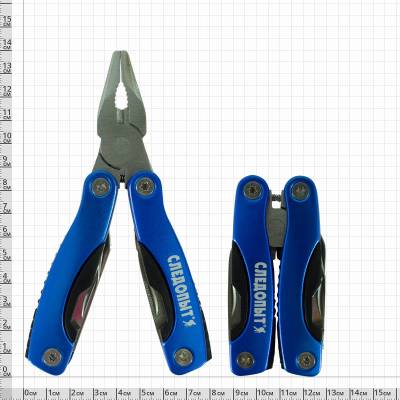 Инструмент многофункциональный ( Multi Tool ) СЛЕДОПЫТ мини 9 предметов синий (3304050) - HAKKI.RU