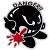 Наклейка на авто виниловая светоотражающая Черный шар-2 DANGER!! 13х11,5 (12014016)