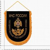 Вымпел с символикой МЧС России / Государственная противопожарная служба большой вышитый 25х32 черный (4504025) - ВОЕНТОРГ ТЫЛОВИК