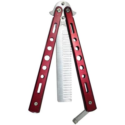 Расческа - бабочка Benchmade складная бордовая (3508998) - HAKKI.RU