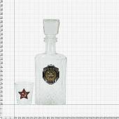 Набор подарочный с символикой ГРУ ГШ ВС РФ / Служу Отечеству ( графин ( штоф ) низкий + стопки ( рюмки ) 6x50 мл ) (4801956) - ВОЕНТОРГ ТЫЛОВИК