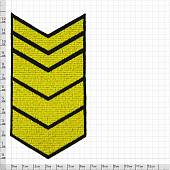 Знак - годичка ( нашивка шеврон ) нарукавный за выслугу лет ( по годам службы ) 17 лет вышитый (2508042) - ВОЕНТОРГ ТЫЛОВИК