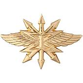 Эмблема ( знак ) петличная ( петлица ) Войска связи золотистая (2102078) - ВОЕНТОРГ ТЫЛОВИК